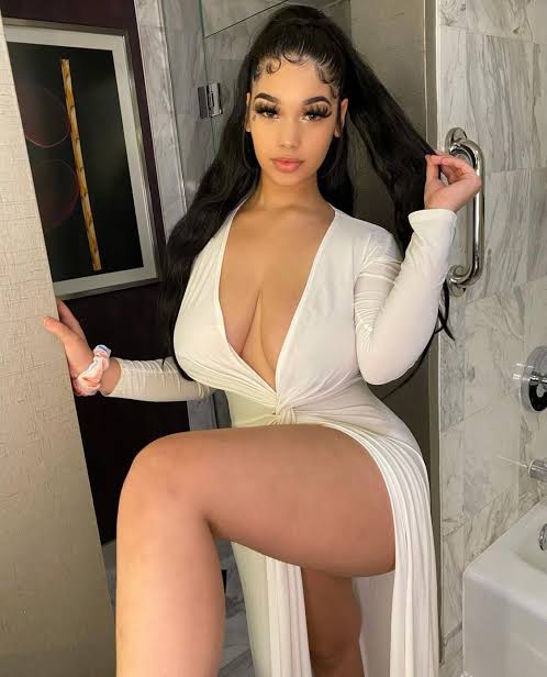 @hott4lexi onlyfans model picture wearing sexy white dress