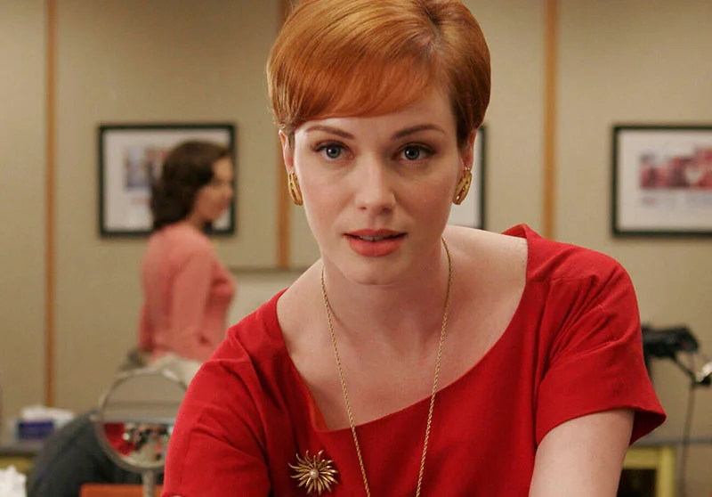 Christina Hendricks picture wearing red top