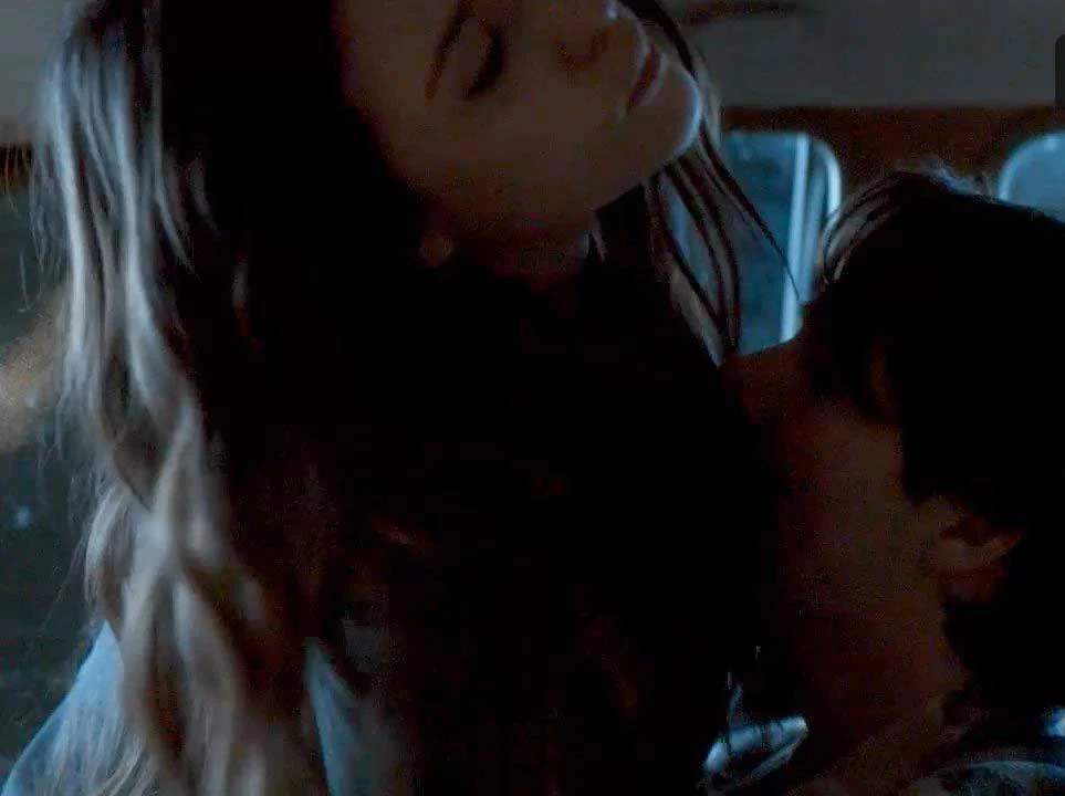 Kat Dennings leaks in the movie Daydream Nation. She is in car with a man kissing her neck